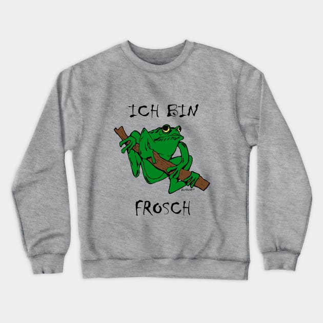 Ich Bin Frosch Crewneck Sweatshirt by RockettGraph1cs